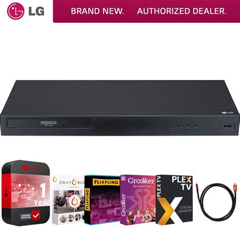 LG UBK90 Streaming 4k Ultra HD Blu Ray Player With Dolby Vision Bundle