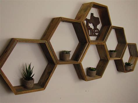 Buy Custom Reclaimed Honeycomb Hexagon Geometric Shelves Nursery