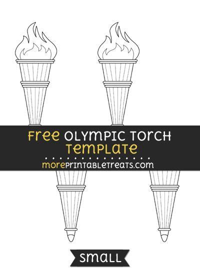 Three Olympic Torchs With The Text Free Printable