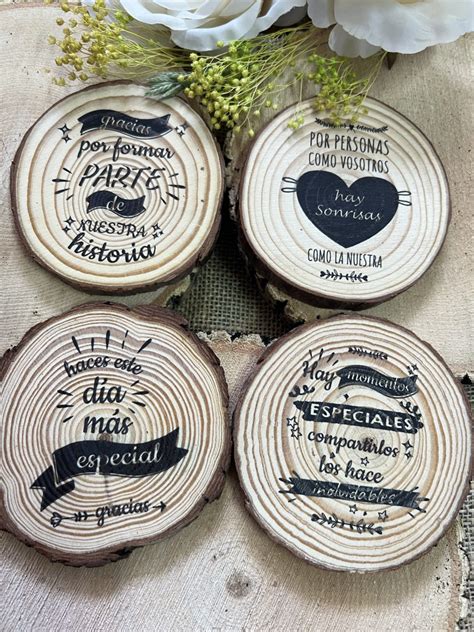 Posavasos De Madera Personalizados Uvimark Calcoman As