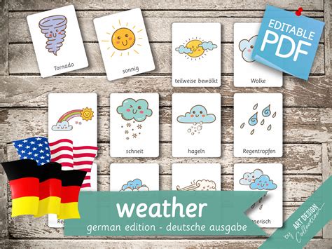 Weather German Edition 26 German And 26 English Editable Etsy