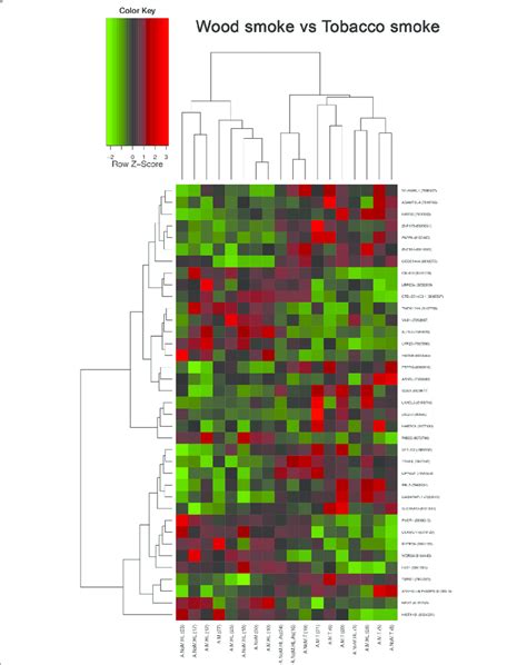 Heat Map Result Of An Unsupervised Hierarchical Clustering Of Genes