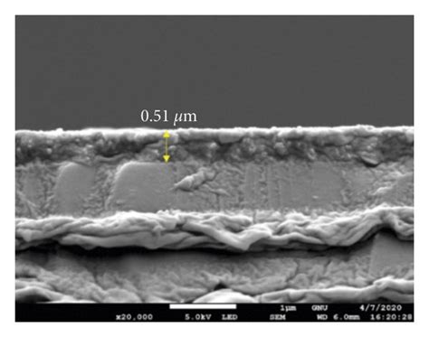 Photograph Of Thin Film Thickness Using Sem Equipment A