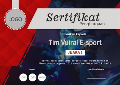 √ 11 Mentahan And Cara Membuat Sertifikat Mobile Legends Ml Turnamen