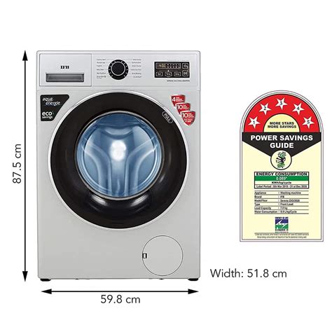 Ifb 7 Kg 5 Star Fully Automatic Front Load Washing Machine Silver Auto