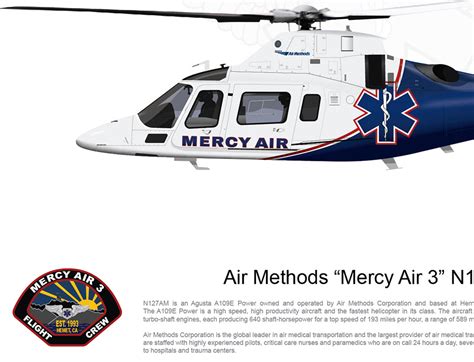 Air Methods Mercy Air 3 Agusta A109 N127am Lian Media