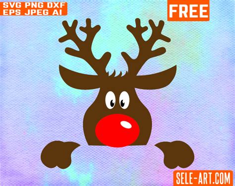 Free Christmas Reindeer SVG Free Svg With SeleART