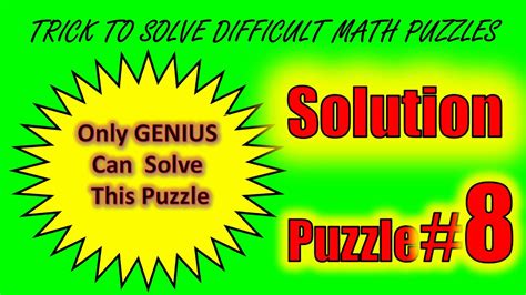 #8 Trick To Solve Difficult Math Puzzle Extremely Fast! (Hint: Number Matrix) - YouTube
