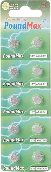 10 X AG3 LR41LR736 LR41 L736 192 1 5 V PoundMax Alkaline Button Cell