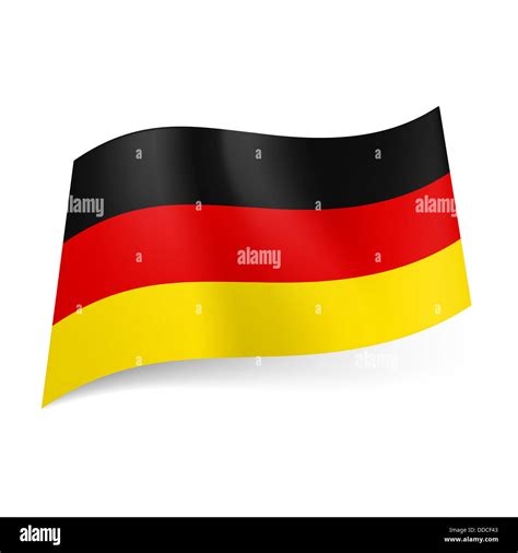 National flag of Germany: black, red and yellow horizontal stripes Stock Photo - Alamy