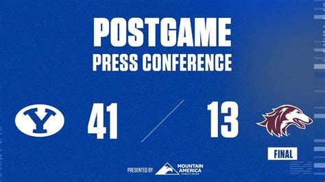 Byu Football Postgame Press Conference Southern Illinois August