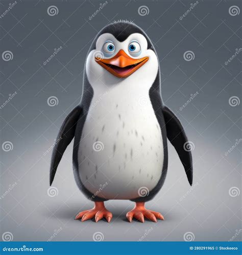 Realistic 3d Animated Penguin Character for Disney Stock Illustration ...