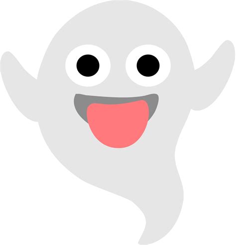 white ghost emoji sticking out its tongue 45602145 PNG