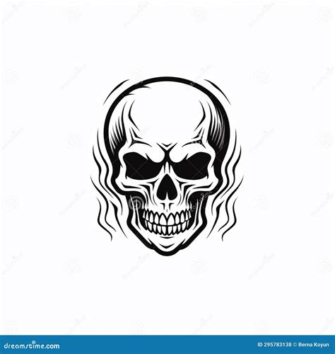 Skull For Logo Time Honored Vintage Symbol Stock Illustration