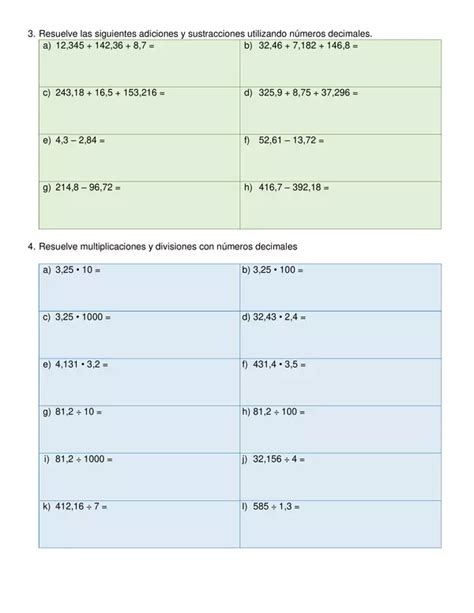 Guía De Trabajo De Matemáticas Con Fracciones Y Decimales Septimo Profe Social