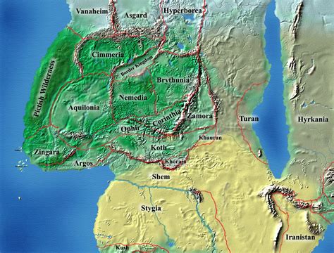 31 Map Of Hyborian Age - Maps Database Source