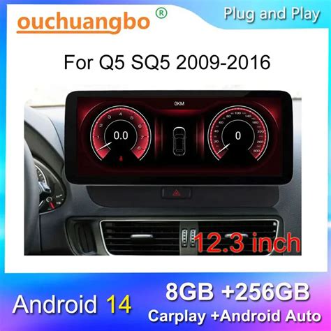 Ouchuangbo Radio Recorder For 12 3 Inch Q5 SQ5 2009 2016 Stereo GPS