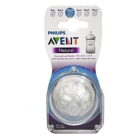 Mabebeshop Philips Avent Natural 2pcs Newborn To Grown Up Flow Teat