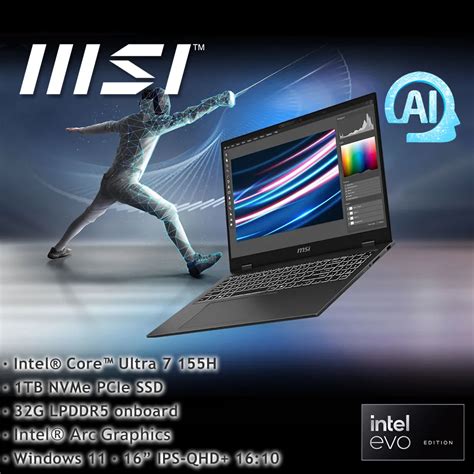 Msi Prestige Ai Evo B Mg Tw Intel Core Ultra H