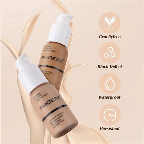 Phoera 30ml Liquid Foundation Set Full Coverage Matte Oil Control