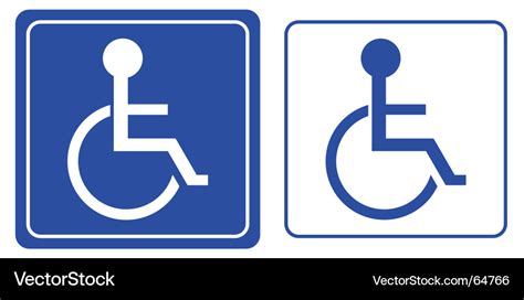 Wheelchair symbol Royalty Free Vector Image - VectorStock