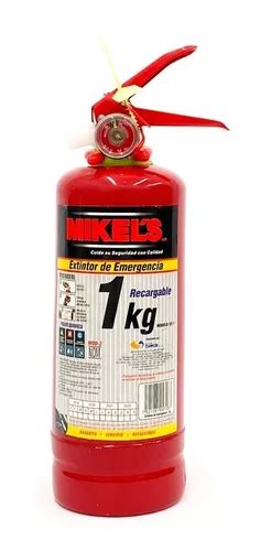 Extintor De Emergencia 1 Kg Recargable Extinguidor Mikel S En Venta En