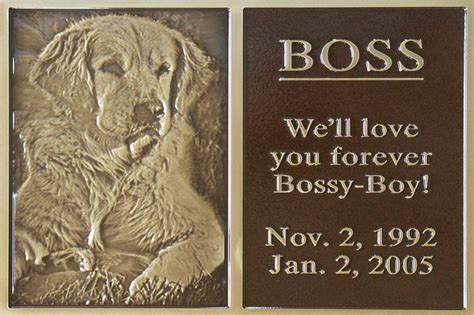 Custom Pet Memorial Plaques | Metal Designs