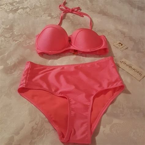 Tini Bikini Swim 2 Pc Pink Tini Bikini With Gold Closures Poshmark