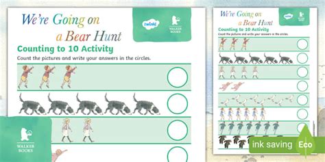 FREE We Re Going On A Bear Hunt Counting To 10 Activity