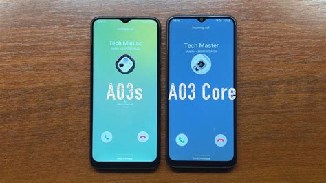 Samsung Galaxy A03s Vs Galaxy A03 Core Incoming Call Android 11 Youtube