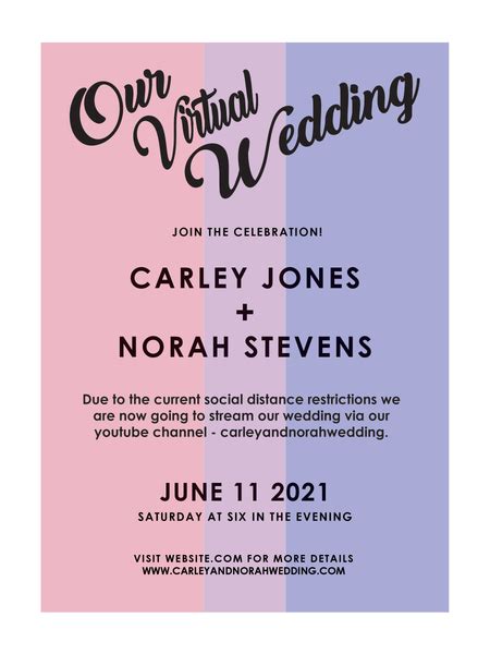 Virtual Bi Sexual Wedding Invitations Dash Of Pride Llc