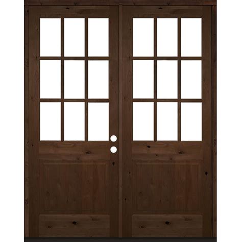 Krosswood Doors In X In Craftsman Knotty Alder Wood Clear