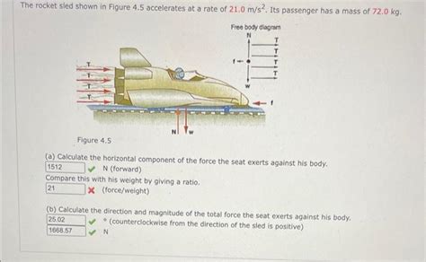 Solved The Rocket Sled Shown In Figure Accelerates At A Chegg