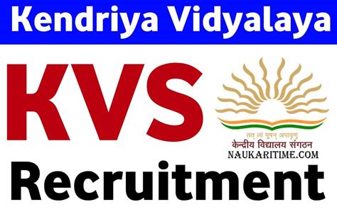 Kvs Recruitment Kvs Notification Apply Online