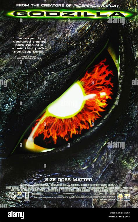 GODZILLA, US poster art, 1998. ©TriStar Pictures/courtesy Everett ...