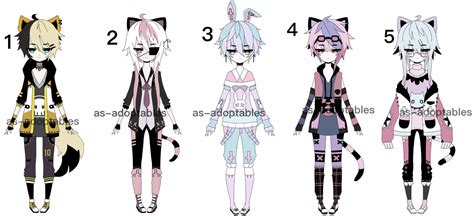 Pastel Goth Boy Adoptable Batch Closed By As Adoptables On Deviantart