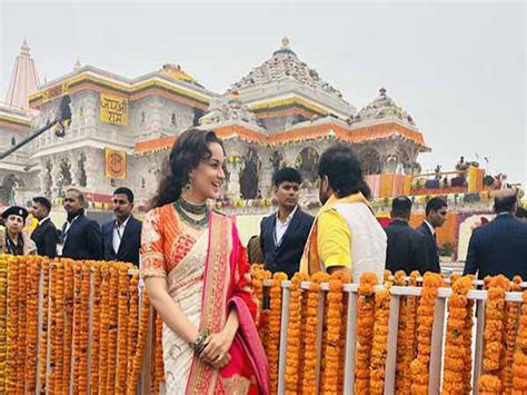 After Performing A Yagna Kangana Ranaut Travels To Ayodhya For The