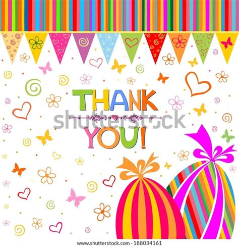 Thank You Card Illustration Stock Illustration 188034161 | Shutterstock