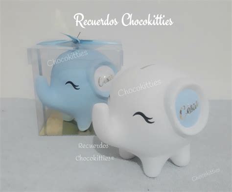 Recuerdos Alcanc As Elefante Baby Shower Bautizo Ceramica Env O Gratis