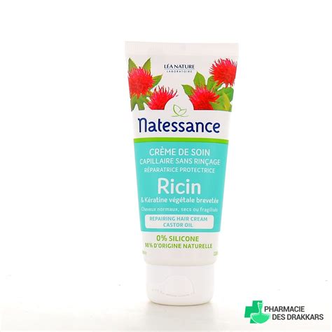 Crème de soin nourrissante au ricin Natessance Cheveux secs