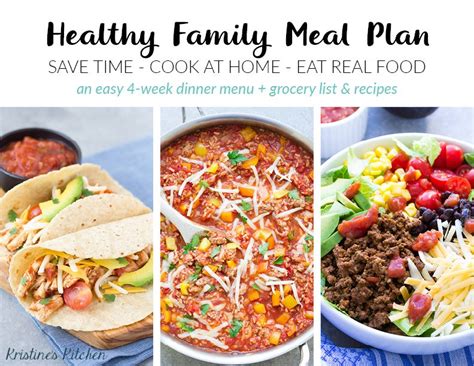 Time-Saving Healthy Family Meal Plan - Kristine's Kitchen