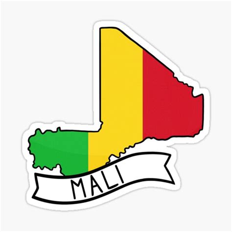 Mali Flag Map Sticker Sticker For Sale By Drawingvild Redbubble