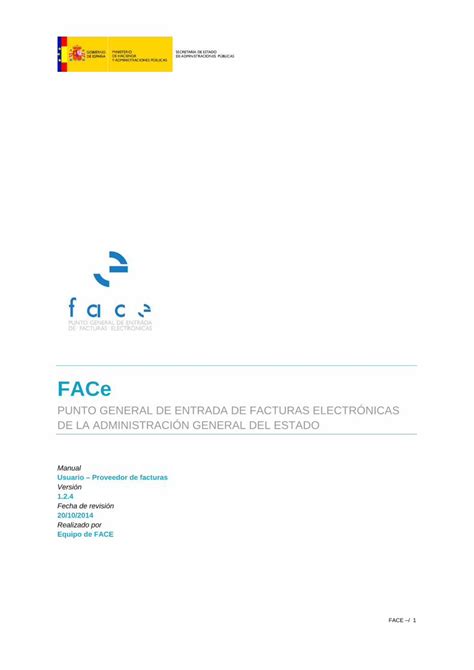 PDF FACE Portal De Proveedores 1 2 4FACE 10 El Formato De