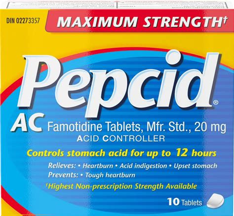 Pepcid Ac Maximum Strength Famotidine Tablets 20mg Acid Controller Tablets 5ct Lucx Wholesale