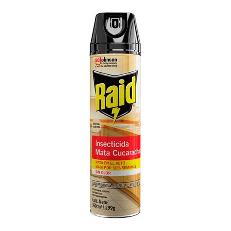 Aerosol Insecticida Raid Cocina Mata Cucarachas Y Hormigas X 360 Ml