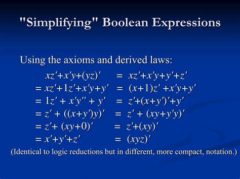 Ppt Simplifying Boolean Expressions Powerpoint Presentation Free