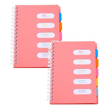 Office Supplies 5 Subject Notebook Large Notebook With Dividers