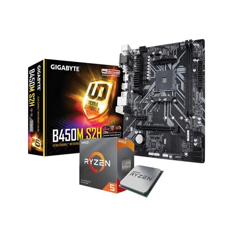 Amd Ryzen 5 3600gigabyte B450m S2h Bundle Motherboard Bermor