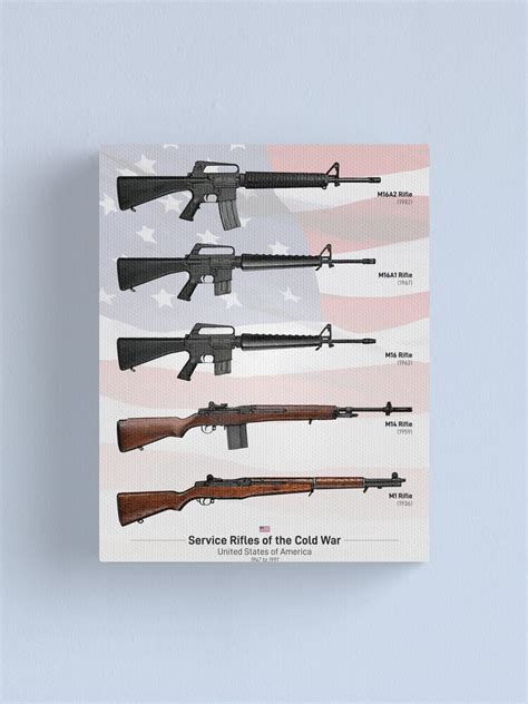 "Cold War Service Rifles of the United States" Canvas Print for Sale by nothinguntried | Redbubble