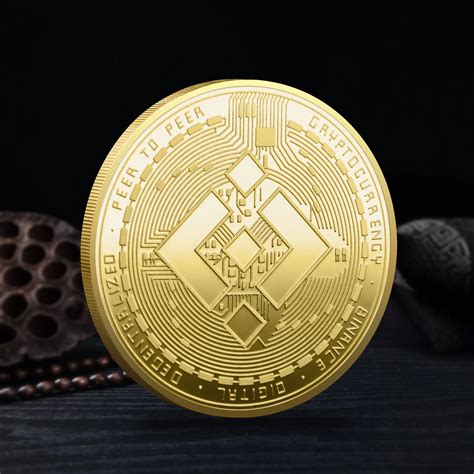 Moneda de Metal de criptomoneda BNB chapada en oro moneda física BNB